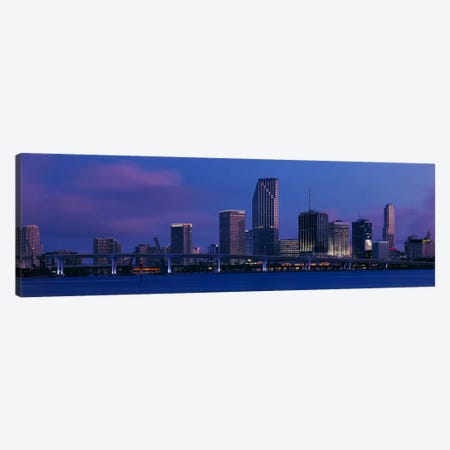 Buildings at the waterfront, Miami, Florida, USA Canvas Print #PIM3508} by Panoramic Images Canvas Art Print