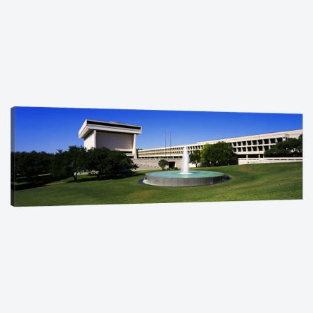 Fountain in front of a libraryLyndon Johnson Presidential Library & Museum, Austin, Texas, USA Canvas Print #PIM3509} by Panoramic Images Art Print