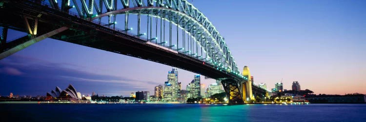 Low angle view of a bridge, Sydney Harbor Bridge, Sydney, New South Wales, Australia