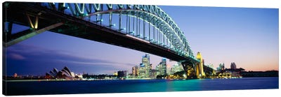 Low angle view of a bridge, Sydney Harbor Bridge, Sydney, New South Wales, Australia Canvas Art Print