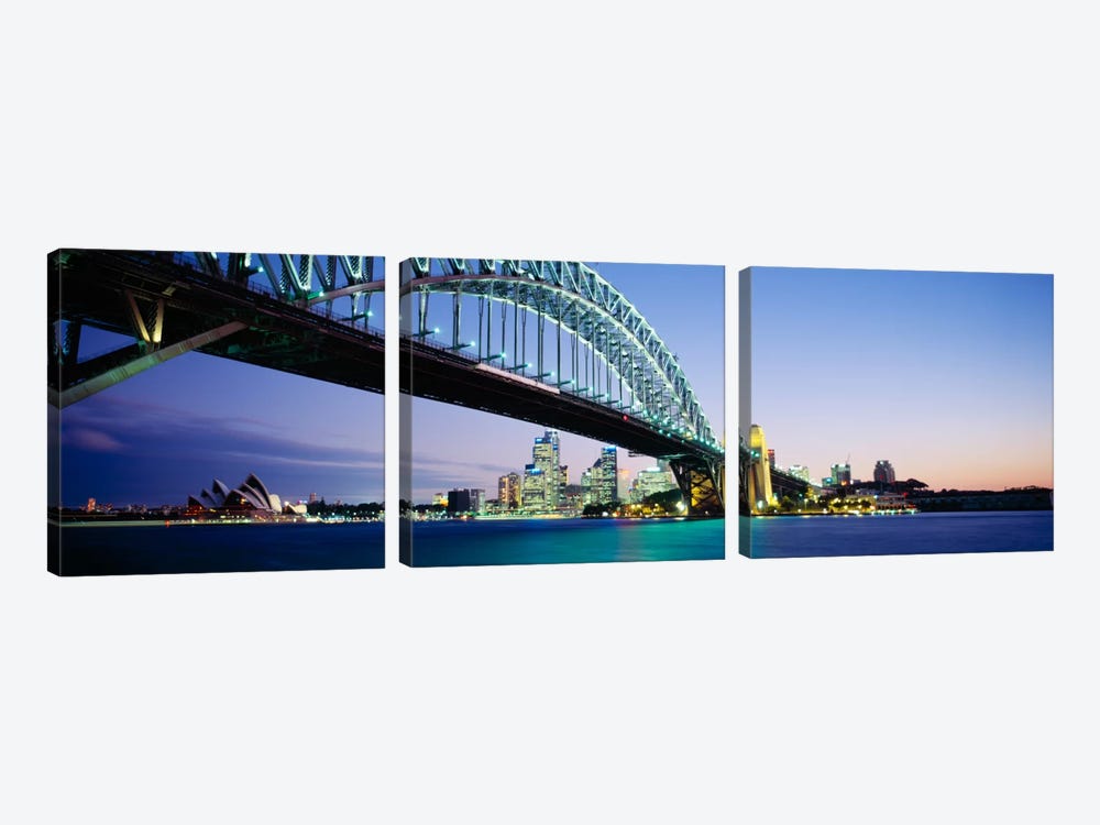 Low angle view of a bridge, Sydney Harbor Bridge, Sydney, New South Wales, Australia by Panoramic Images 3-piece Canvas Wall Art