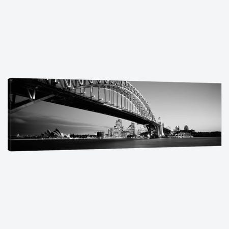 Low angle view of a bridge, Sydney Harbor Bridge, Sydney, New South Wales, Australia (black & white) Canvas Print #PIM351bw} by Panoramic Images Canvas Artwork