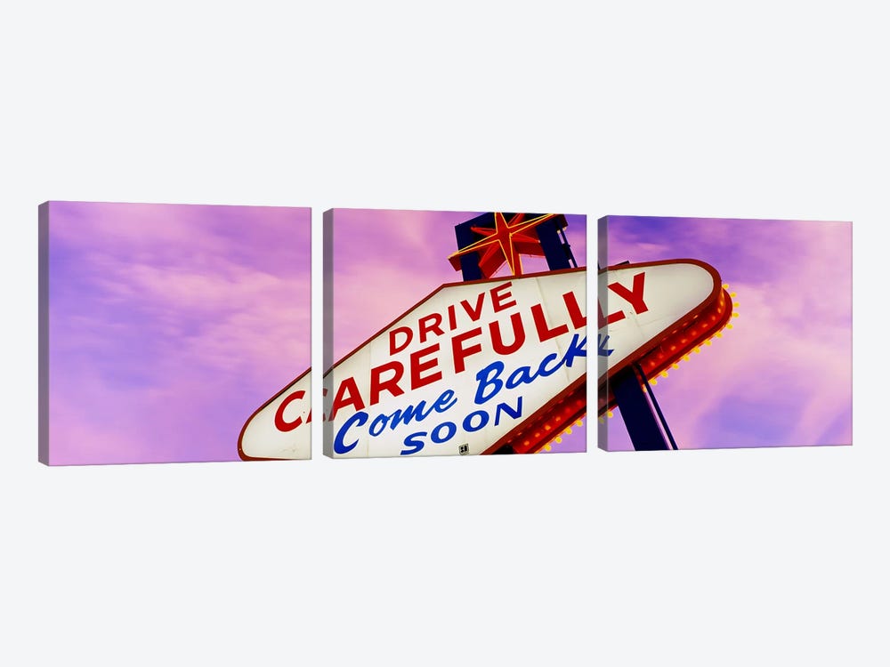 SignLas Vegas Nevada, USA by Panoramic Images 3-piece Canvas Artwork