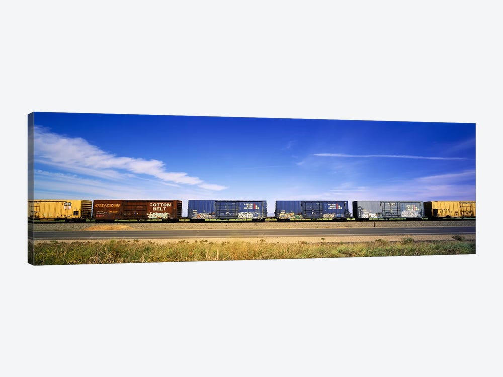 Boxcars Railroad CA by Panoramic Images 1-piece Canvas Wall Art