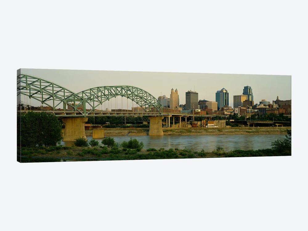 Bridge across the river, Kansas City, Missouri, USA by Panoramic Images 1-piece Canvas Art Print