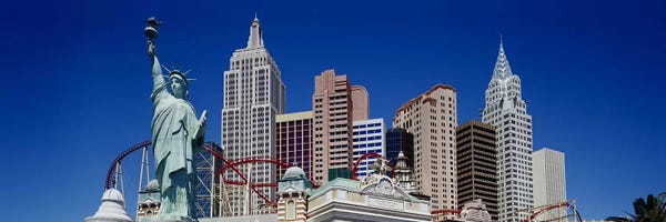 Low angle view of skyscrapers, New York New York, Las Vegas, Nevada, USA