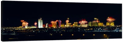Buildings lit up at night, Las Vegas, Nevada, USA #3 Canvas Art Print - Las Vegas Skylines