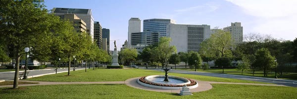 Austin: Fountain In A Park, Austin, Texas, USA by Panoramic Images