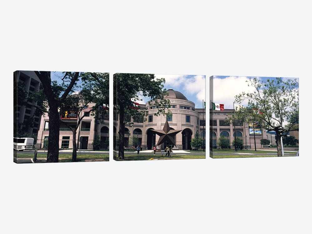 Facade of a building, Texas State History Museum, Austin, Texas, USA by Panoramic Images 3-piece Canvas Artwork