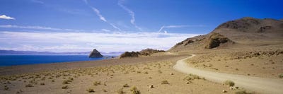 Distant View Of The Pyramid From Scenic Byway, Pyramid Lake Indian Reservation, Nevada, USA by Panoramic Images canvas print