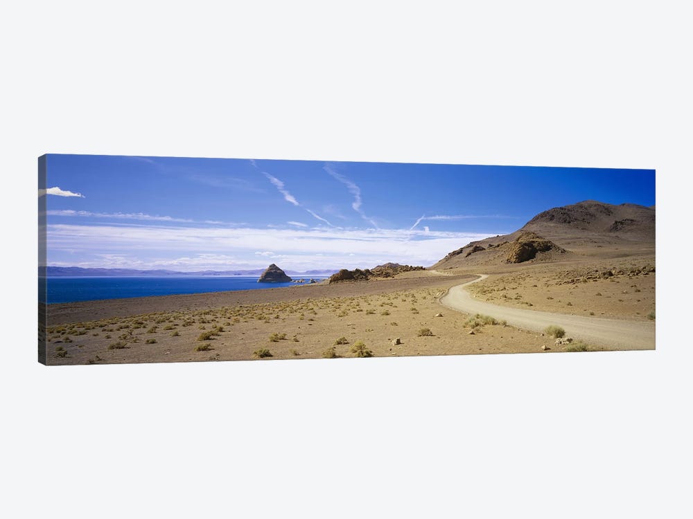 Distant View Of The Pyramid From Scenic Byway, Pyramid Lake Indian Reservation, Nevada, USA by Panoramic Images 1-piece Canvas Print