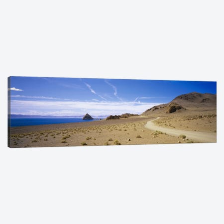 Distant View Of The Pyramid From Scenic Byway, Pyramid Lake Indian Reservation, Nevada, USA Canvas Print #PIM3549} by Panoramic Images Canvas Art Print