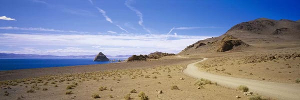 Nevada: Distant View Of The Pyramid From Scenic Byway, Pyramid Lake Indian Reservation, Nevada, USA by Panoramic Images
