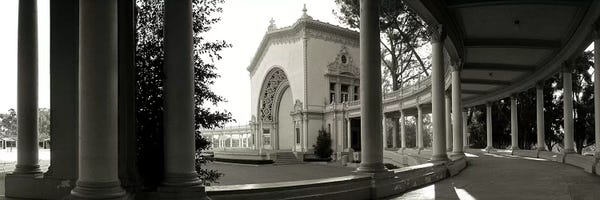 Pavilion in a park, Balboa Park, San Diego, California, USA