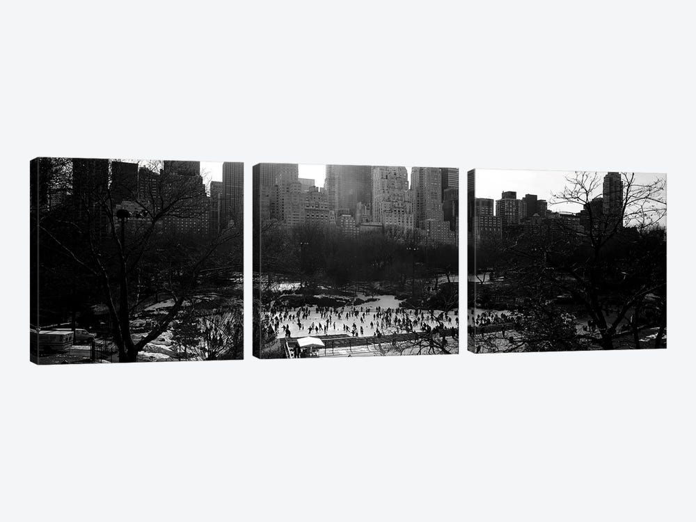 Wollman Rink, Central Park, Manhattan, New York City, New York, USA by Panoramic Images 3-piece Canvas Wall Art