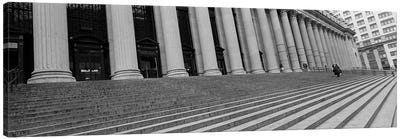 Courthouse StepsNYC, New York City, New York State, USA Canvas Art Print - Large Black & White Art