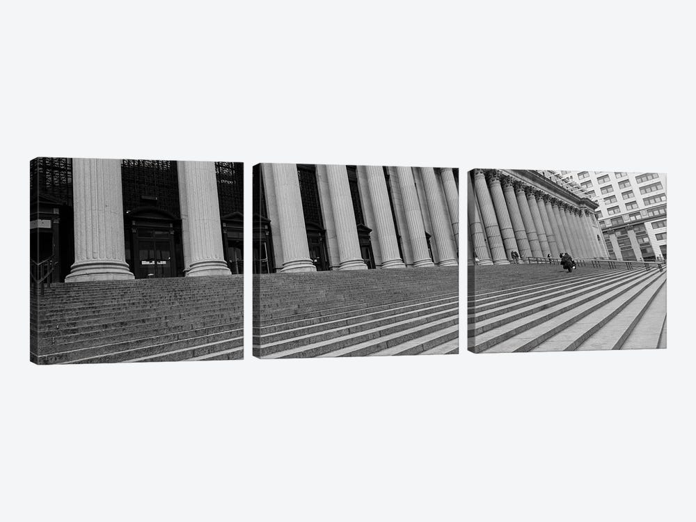 Courthouse StepsNYC, New York City, New York State, USA by Panoramic Images 3-piece Canvas Artwork