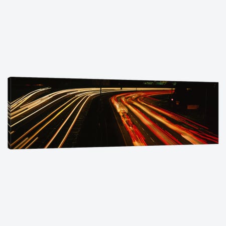 High angle view of traffic on a road at night, Oakland, California, USA Canvas Print #PIM3561} by Panoramic Images Canvas Art Print