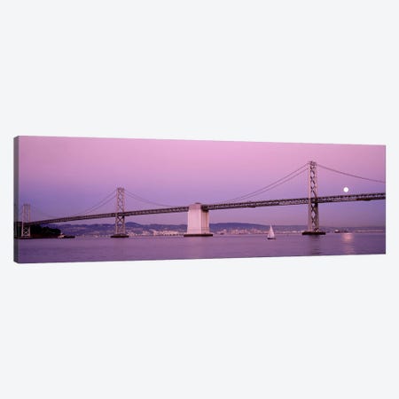 Suspension bridge over a bay, Bay Bridge, San Francisco, California, USA Canvas Print #PIM3562} by Panoramic Images Canvas Art Print