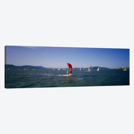 Sailboats in the water, San Francisco Bay, California, USA Canvas Print #PIM3564} by Panoramic Images Canvas Art