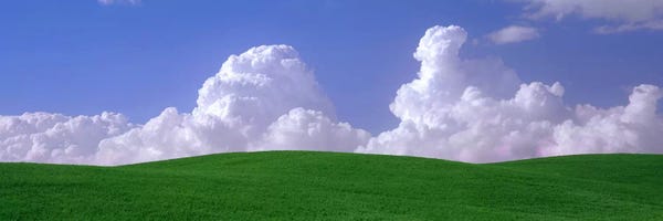 Clouds Over A Green Pasture, Palouse, Washington, USA