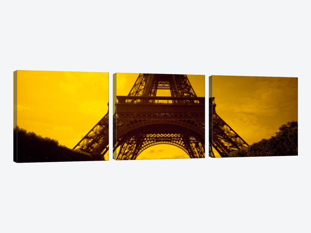 Sauvestre's Arches & Second Level, Eiffel Tower, Paris, Ile-De-France, France by Panoramic Images 3-piece Canvas Art Print