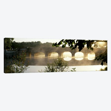 Morning Mist Around A Stone Bridge Crossing The Cosson, Loire Valley, France Canvas Print #PIM3574} by Panoramic Images Art Print