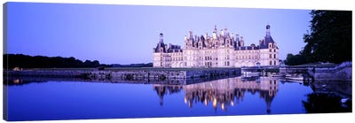 Chateau de Chambord At Dusk, Loire Valley, France Canvas Art Print - Castle & Palace Art