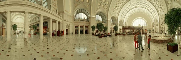 Trains: Interior Union Station Washington DC by Panoramic Images