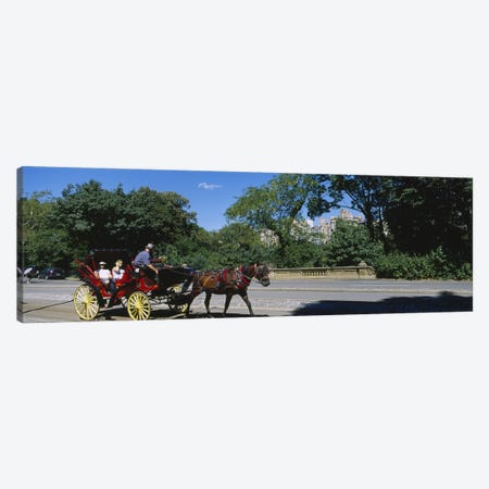 Tourists Traveling In A Horse Cart NYC, New York City, New York State, USA Canvas Print #PIM3586} by Panoramic Images Canvas Artwork