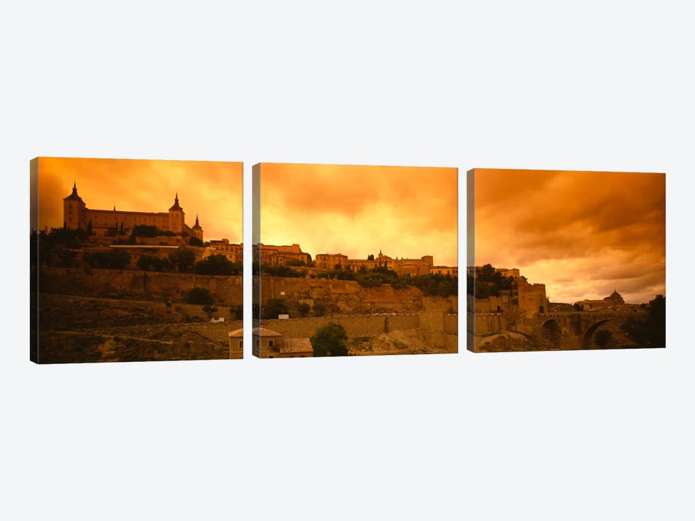 Alcazar de Toledo At Dusk, Toledo, Spain by Panoramic Images 3-piece Art Print