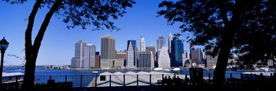 Skyscrapers on the waterfront, Manhattan, New York City, New York State, USA by Panoramic Images multi panel art