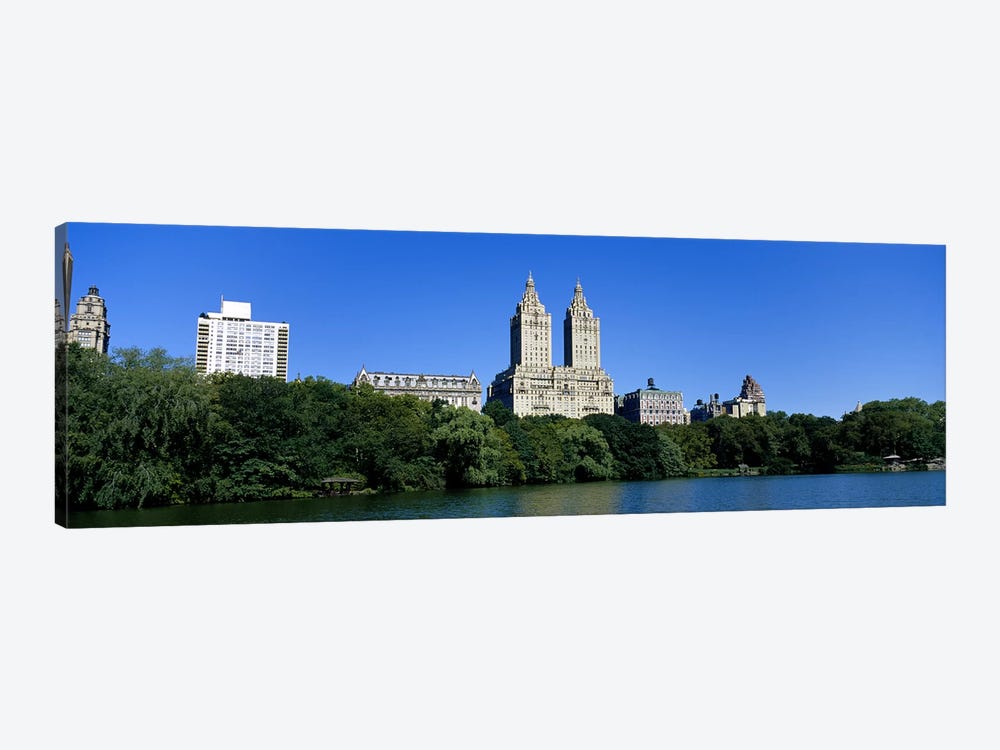 Buildings on the bank of a lake Manhattan, New York City, New York State, USA by Panoramic Images 1-piece Canvas Art