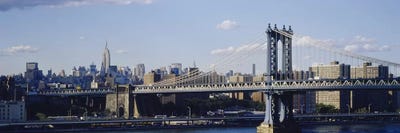 Bridge over a river Manhattan Bridge, Manhattan, New York City, New York State, USA by Panoramic Images canvas print