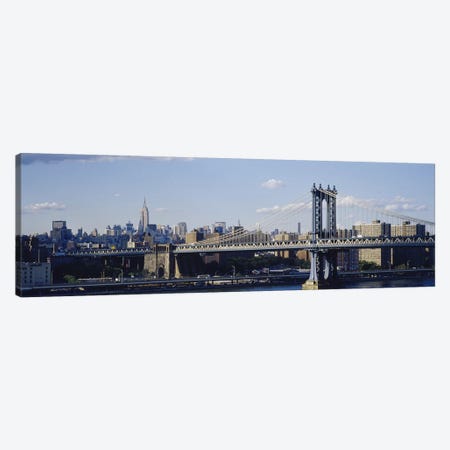 Bridge over a river Manhattan Bridge, Manhattan, New York City, New York State, USA Canvas Print #PIM3596} by Panoramic Images Canvas Art Print