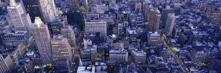 Aerial View of Buildings In A City Manhattan, NYC, New York City, New York State, USA