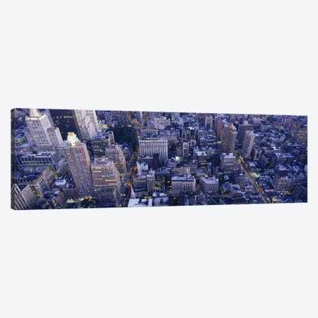 Aerial View of Buildings In A City Manhattan, NYC, New York City, New York State, USA Canvas Print #PIM3597} by Panoramic Images Art Print