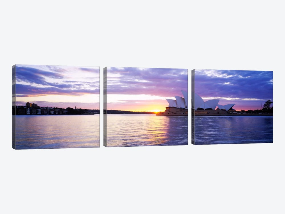 Sydney Opera House At Sunrise, Sydney, New South Wales, Australia by Panoramic Images 3-piece Canvas Art