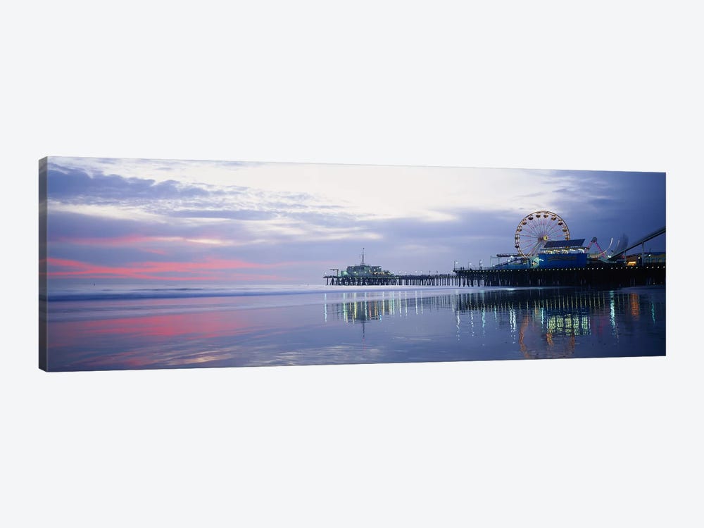 Santa Monica Pier, Santa Monica, Los Angeles County, California, USA by Panoramic Images 1-piece Canvas Artwork