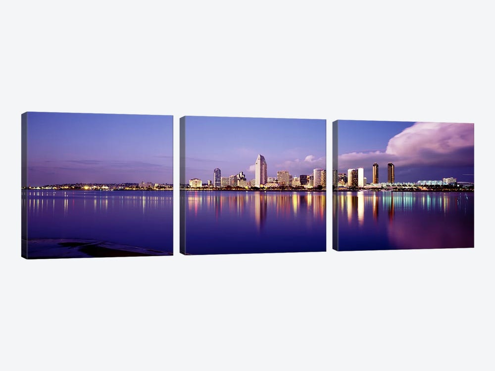USA, California, San Diego, Financial district by Panoramic Images 3-piece Canvas Art Print