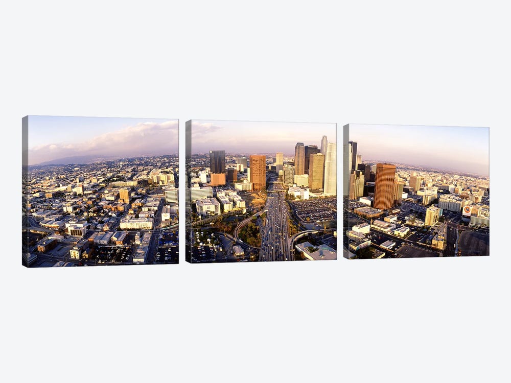 USA, California, Los Angeles, Financial District by Panoramic Images 3-piece Canvas Print