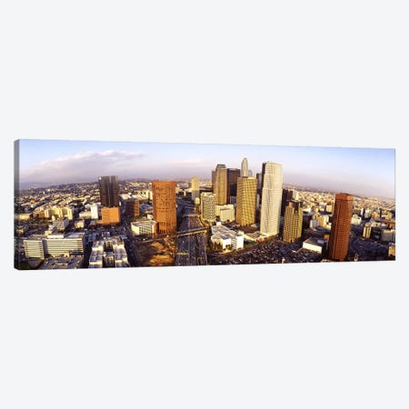 High angle view of the Financial District, Los Angeles, California, USA Canvas Print #PIM3619} by Panoramic Images Canvas Art Print