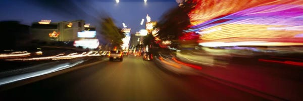 Nevada: The Strip At Dusk, Las Vegas, Nevada, USA by Panoramic Images
