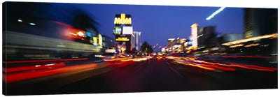 The Strip at dusk, Las Vegas, Nevada, USA #2 Canvas Art Print - Night Sky Art