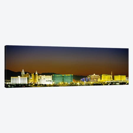 Buildings lit up at dusk, Las Vegas, Nevada, USA #2 Canvas Print #PIM3630} by Panoramic Images Canvas Print