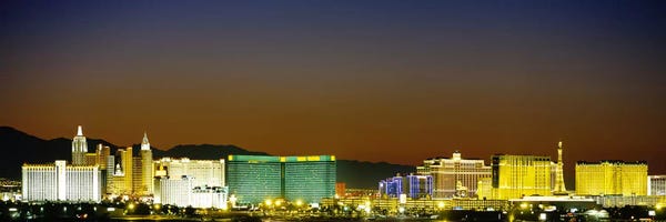 Las Vegas: Buildings lit up at dusk, Las Vegas, Nevada, USA #2 by Panoramic Images