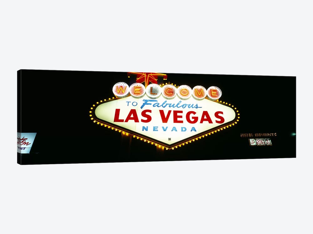 Close-up of a welcome sign, Las Vegas, Nevada, USA by Panoramic Images 1-piece Canvas Art