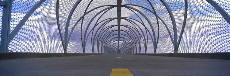 Chain-link fence covering a bridge, Snake Bridge, Tucson, Arizona, USA