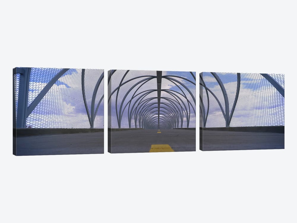 Chain-link fence covering a bridge, Snake Bridge, Tucson, Arizona, USA by Panoramic Images 3-piece Canvas Artwork