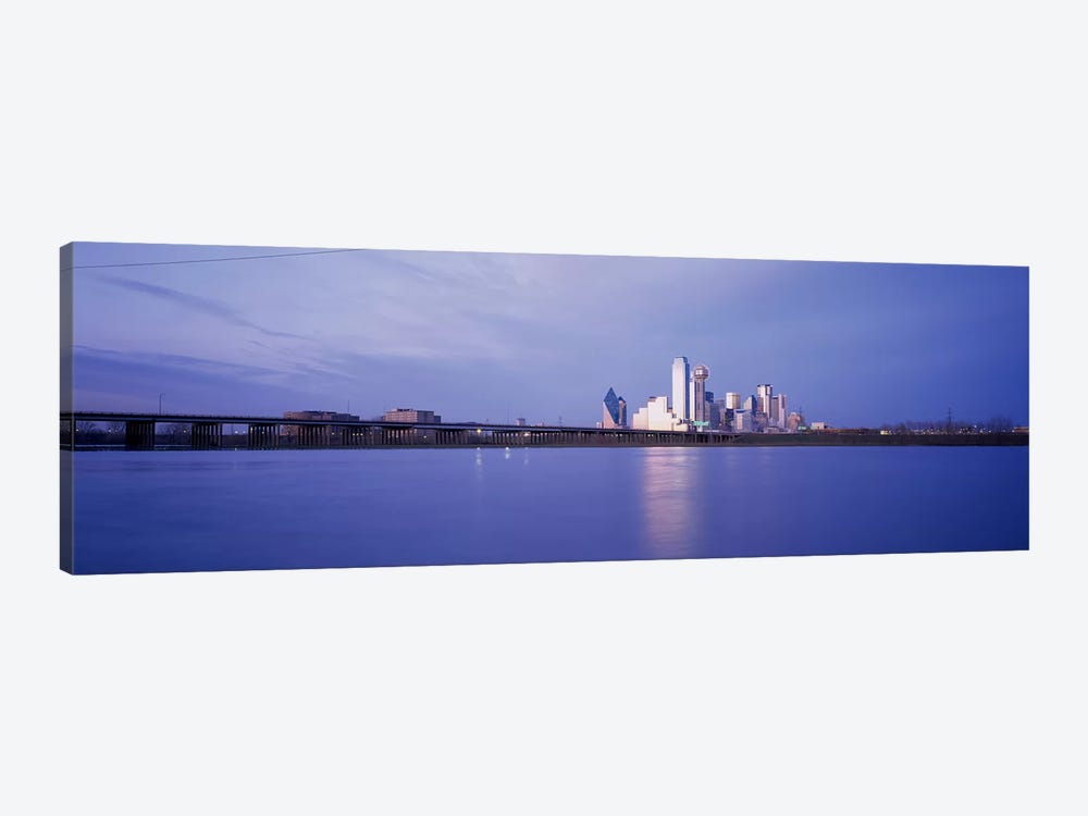 Buildings on the waterfront, Dallas, Texas, USA by Panoramic Images 1-piece Canvas Art